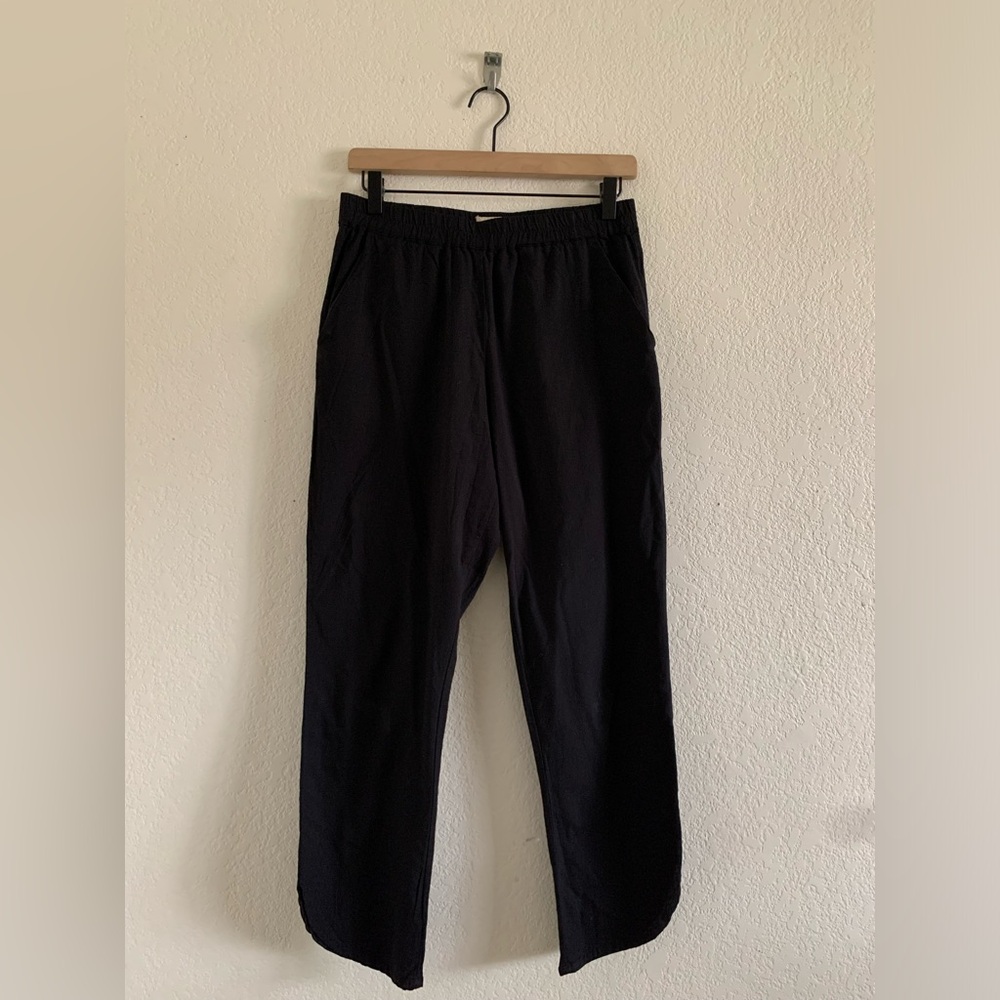 Marine Layer Womens Allison Pant Black Size Small Stretch Pull On Cropped